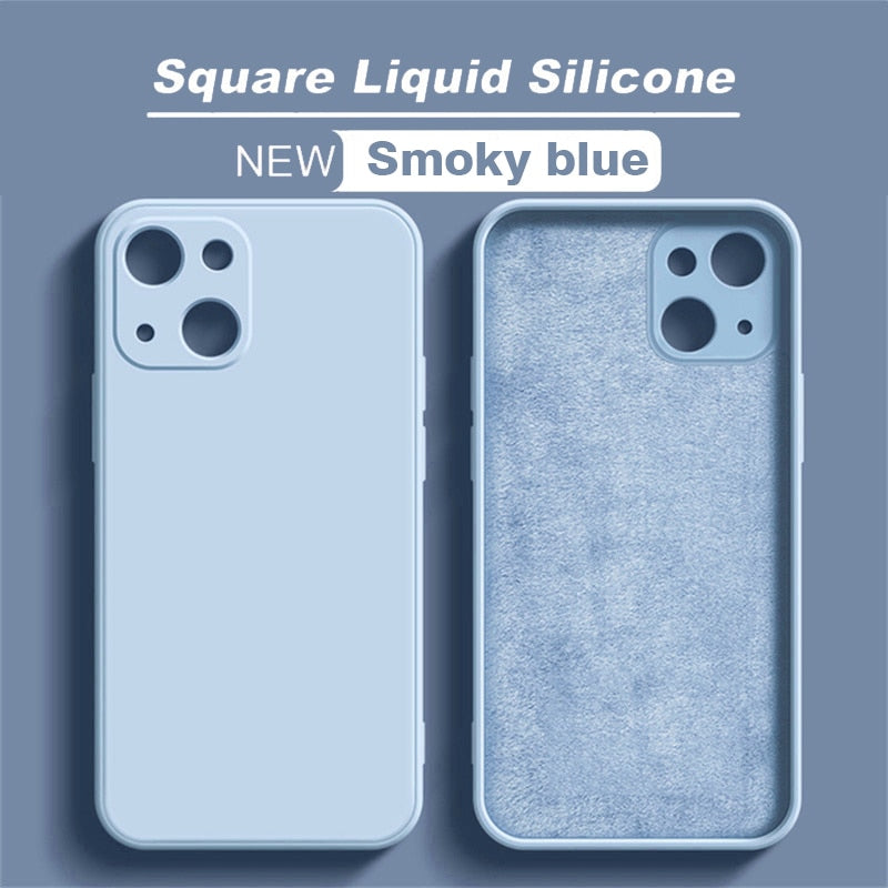 Original Square Liquid Silicone Phone Case For iPhone - All Things Essential