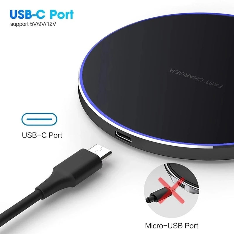 Fast Qi Wireless Charger Pad for iPhone - All Things Essential