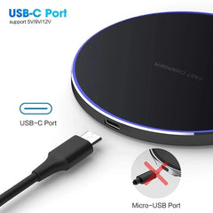 Fast Qi Wireless Charger Pad for iPhone - All Things Essential