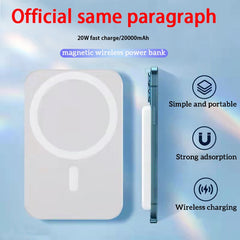 20000mAh Magnetic Power Wireless Fast Charge iPhone - All Things Essential